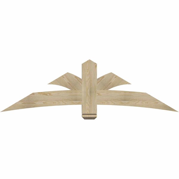 Ekena Millwork Davenport Rough Sawn Timber Gable Bracket, Douglas Fir, 72"W x 21"H x 4"D x 6"F, 7/12 Pitch GBW072X21X0406DAV00RDF - main